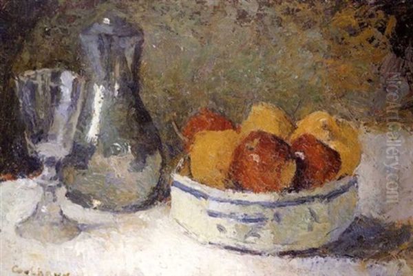 Nature Morte Aux Pommes Et Aux Poires Oil Painting by Marcel Couchaux