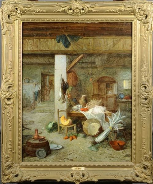 La Cuisine Oil Painting by Jean Alexandre Remy Couder