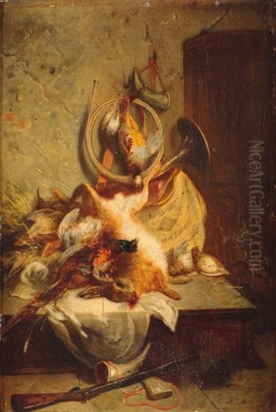 Nature Morte Au Gibier Oil Painting by Jean Alexandre Remy Couder