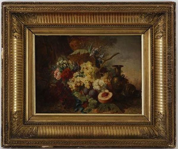 Nature Morte Aux Raisins Oil Painting by Jean Alexandre Remy Couder