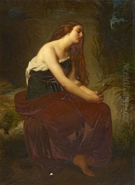 Saint Mary Magdalene Oil Painting by Ludwig des Coudres