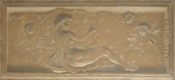 Nymphes Et Putti by Emmanuel Coulange-Lautrec