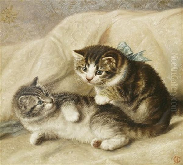 'two Bonny Wee Things' Oil Painting by Horatio Henry Couldery