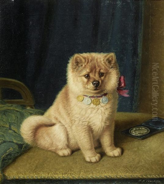 A Prize Winning Chow Chow Oil Painting by Horatio Henry Couldery