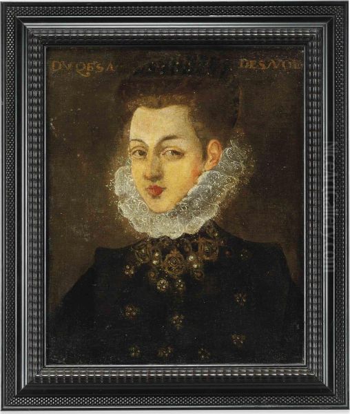 Portrait Of Infanta Catalina Micaela, Duchess Of Savoy Oil Painting by Sofonisba Anguissola