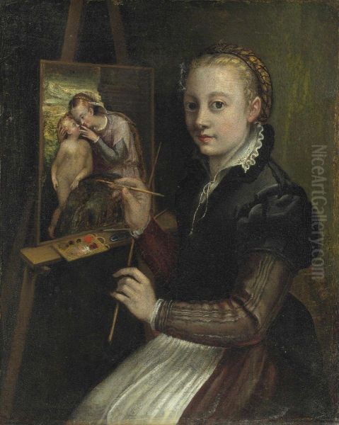 Self Portrait Oil Painting by Sofonisba Anguissola