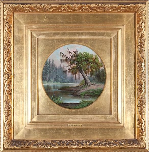 Louisiana Scenery Oil Painting by George David Coulon