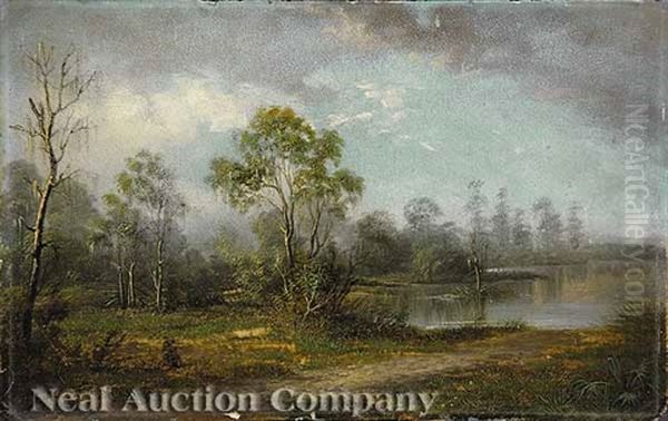 Louisiana Scenery Oil Painting by George David Coulon