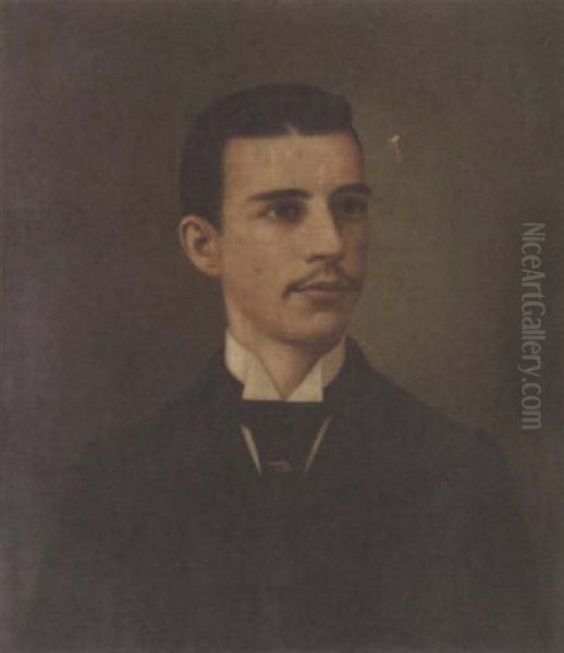 Portrait Of A Man From The Derbigny Family Oil Painting by George David Coulon