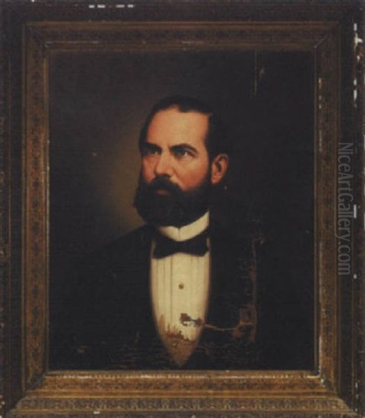 Portrait Of Dr. Felix Gaudet Oil Painting by George David Coulon