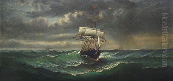 Stormy Seas Oil Painting by William Alexander Coulter