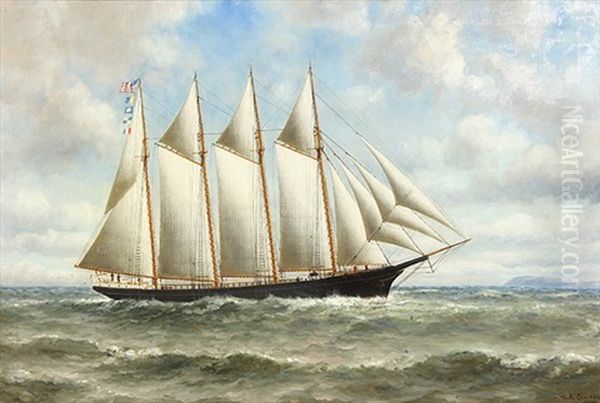 Schooner, Lottie Bennett Oil Painting by William Alexander Coulter