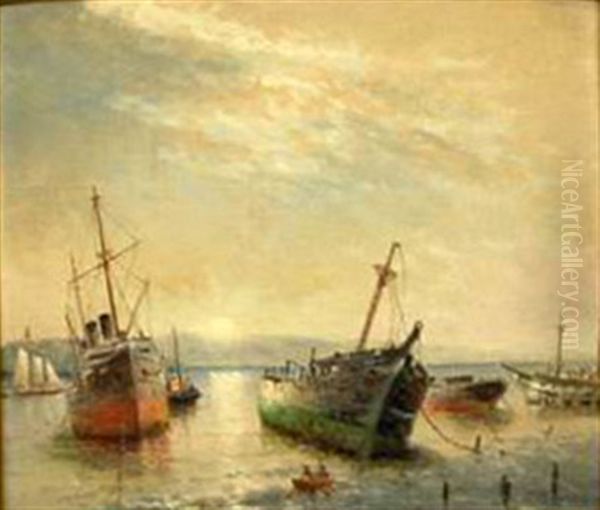 Relics Of The Past (china Basin, San Francisco) Oil Painting by William Alexander Coulter