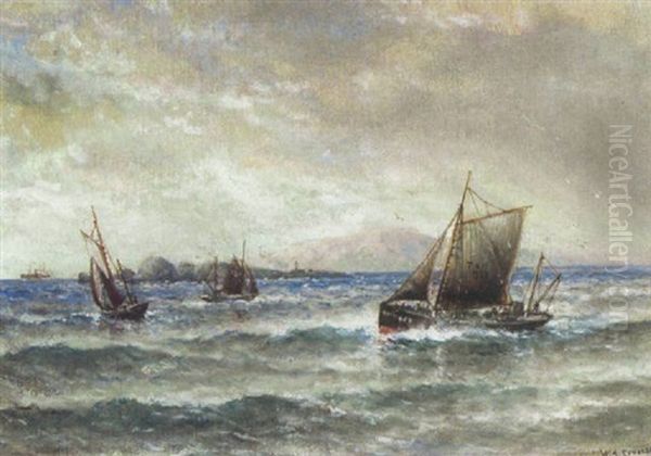 Fishing Boats Off Land's End Oil Painting by William Alexander Coulter