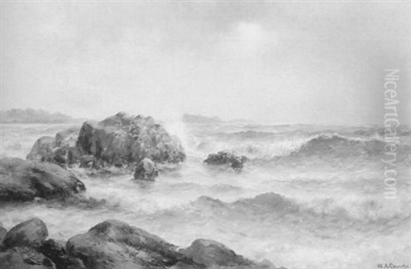 Crashing Waves Oil Painting by William Alexander Coulter