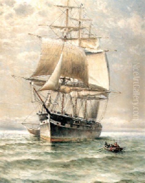 Sailing Ship (no.6) Oil Painting by William Alexander Coulter