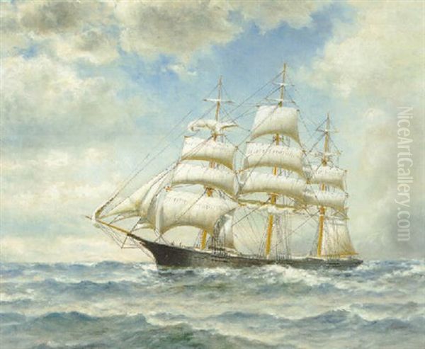 Clippership Running Oil Painting by William Alexander Coulter