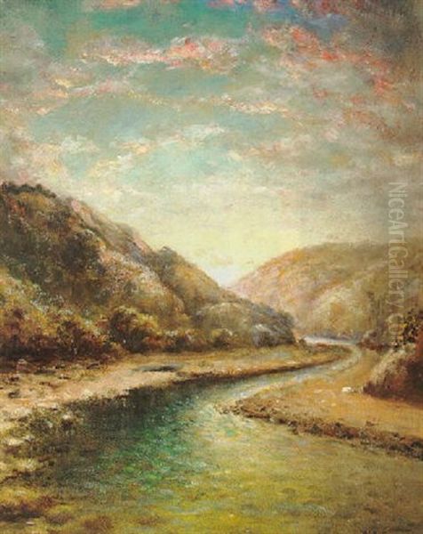 River Landscape Oil Painting by William Alexander Coulter