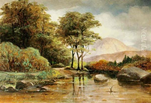 A Quiet Brook Oil Painting by William Alexander Coulter