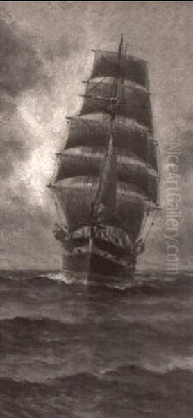 Sailing Schooner Oil Painting by William Alexander Coulter