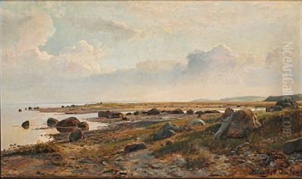 Begtrup Inlet Between Mols And Aarhus, Jutland Oil Painting by Janus la Cour