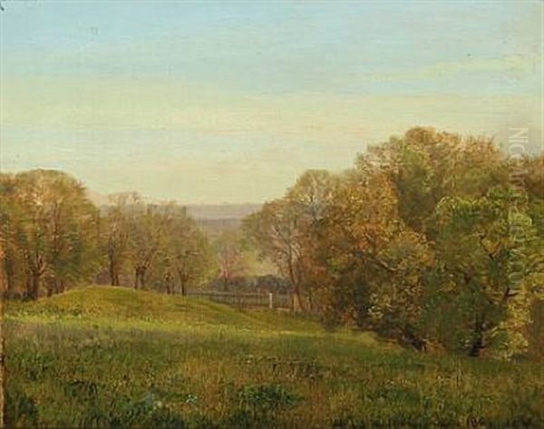 Spring Scenery Oil Painting by Janus la Cour