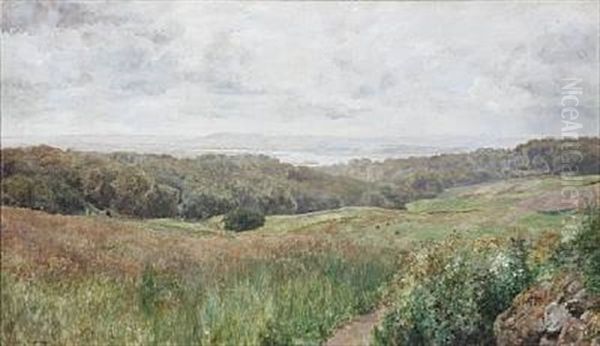 Summer Landscape From Stovring, Denmark Oil Painting by Janus la Cour