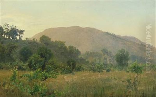 Scenery From Genazzano Oil Painting by Janus la Cour