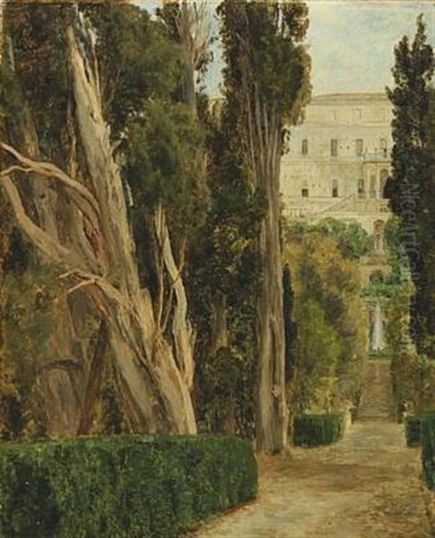 Villa D'este Oil Painting by Janus la Cour