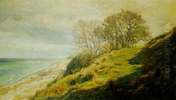 Traddunge Vid Strand Oil Painting by Janus la Cour