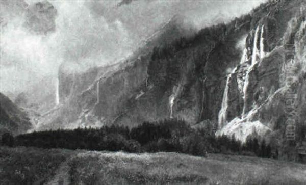 Kandersteg Oil Painting by Janus la Cour