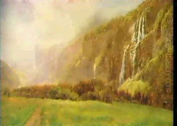 Forar I Kandersteg Oil Painting by Janus la Cour