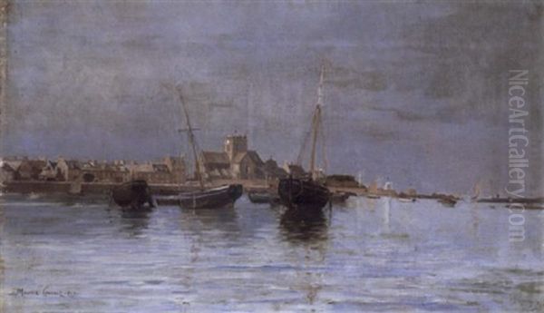 Hafen Von Le Havre Oil Painting by Maurice Francois Auguste Courant