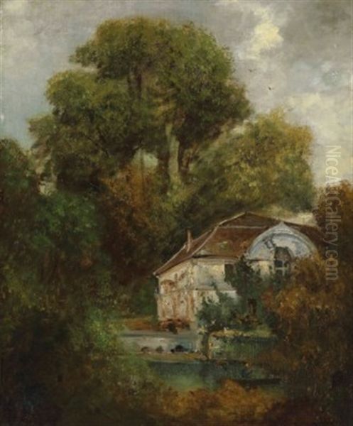 Le Chateau De Beaulieu; Pres De Laussane Oil Painting by Gustave Courbet