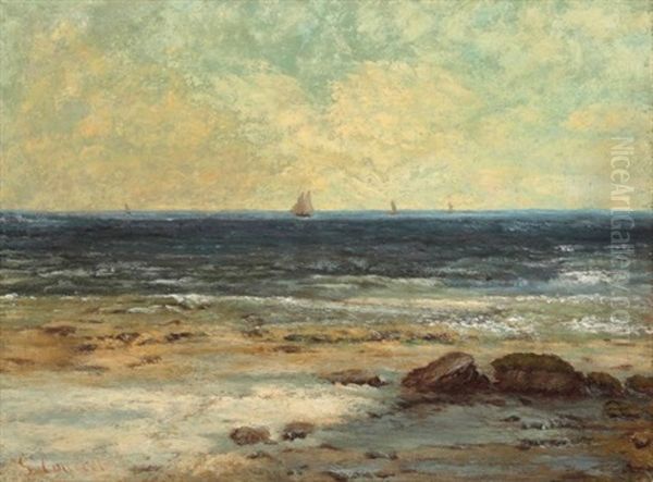 Bords De La Mer, Palavas Oil Painting by Gustave Courbet