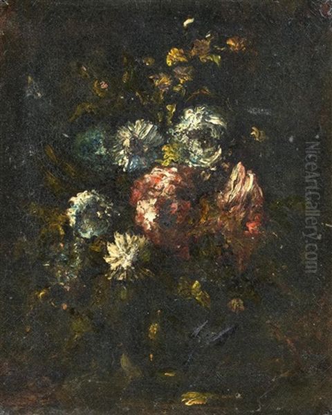 Stillleben Mit Blumen Oil Painting by Gustave Courbet