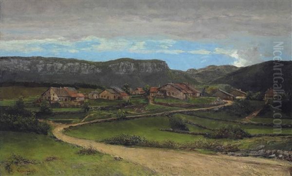 Paysage Pres D'ornans Oil Painting by Gustave Courbet