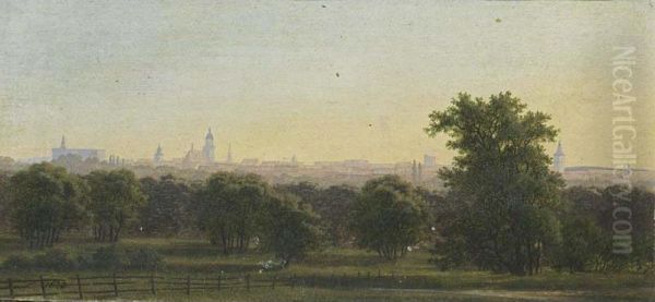 Dessau Seen From Schloss Luisium Oil Painting by Herzog Anhalt