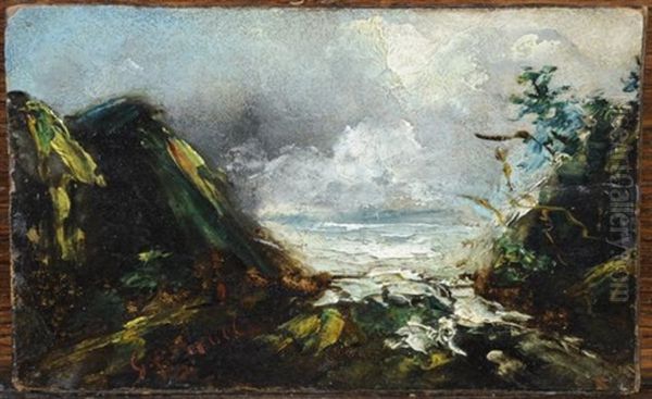 Esquisse, Paysage Suisse Oil Painting by Gustave Courbet