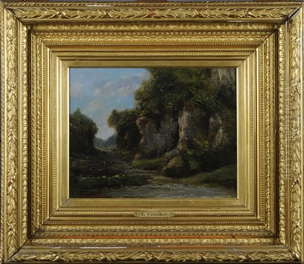 Paysage Avec Rochers Oil Painting by Gustave Courbet