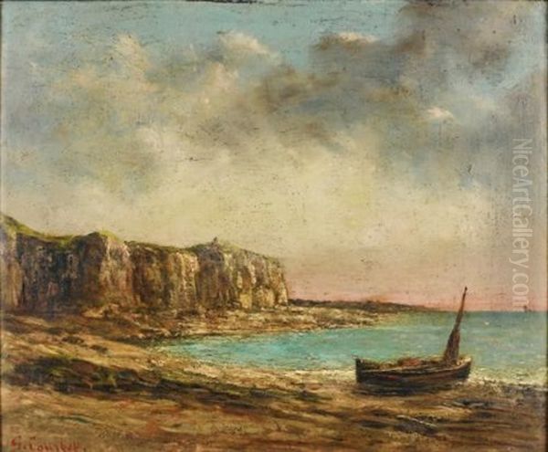 Vue De La Cote Normande Oil Painting by Gustave Courbet