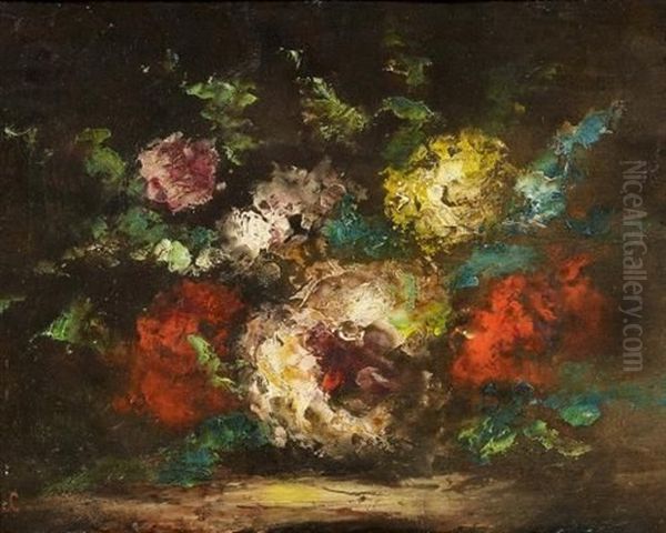 Fleurs Sur Le Sol Oil Painting by Gustave Courbet