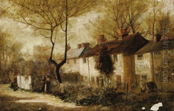 Village Houses Oil Painting by Gustave Courbet