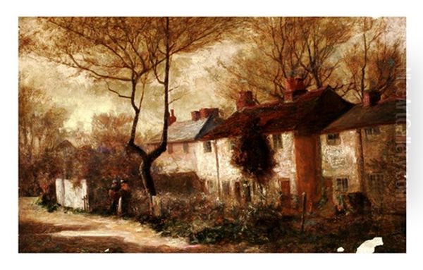 Village Houses Oil Painting by Gustave Courbet