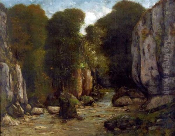 Le Puits Noir Oil Painting by Gustave Courbet