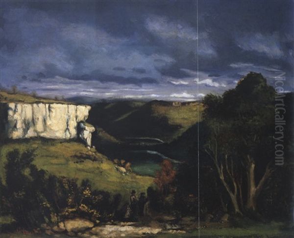 La Vallee De La Loue Oil Painting by Gustave Courbet