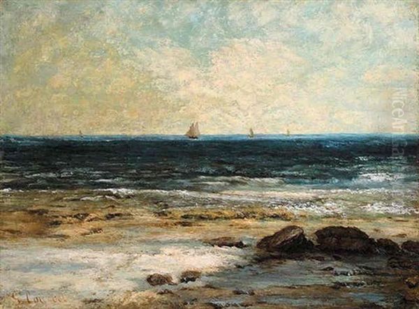 Les Bords De La Mer, Palavas Oil Painting by Gustave Courbet