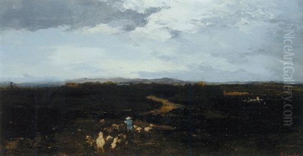 Paysage Au Crepuscle Oil Painting by Gustave Courbet