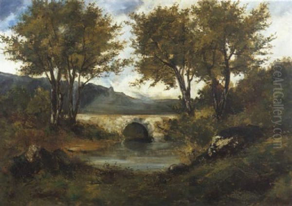 Le Petit Pont Oil Painting by Gustave Courbet