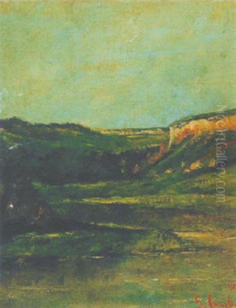 Landschaft Im Jura Oil Painting by Gustave Courbet